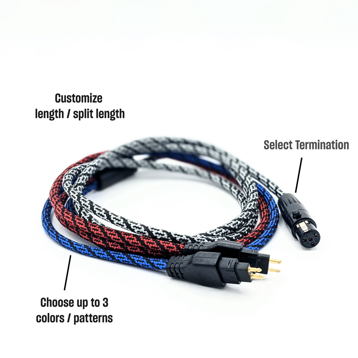 CST-HC-5: Dual Sennheiser 2-pin Cable for HD600, HD6XX, 58x and CST-HC-5: Dual Sennheiser 2-pin Cable for HD600, HD6XX, 58x and