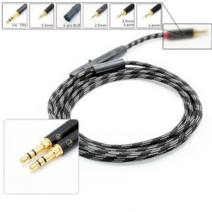 HC-9: Dual 3.5mm headphone cable for Hifiman, Focal, Meze 109 / Liric headphones and more (Modular, Balanced Capable)