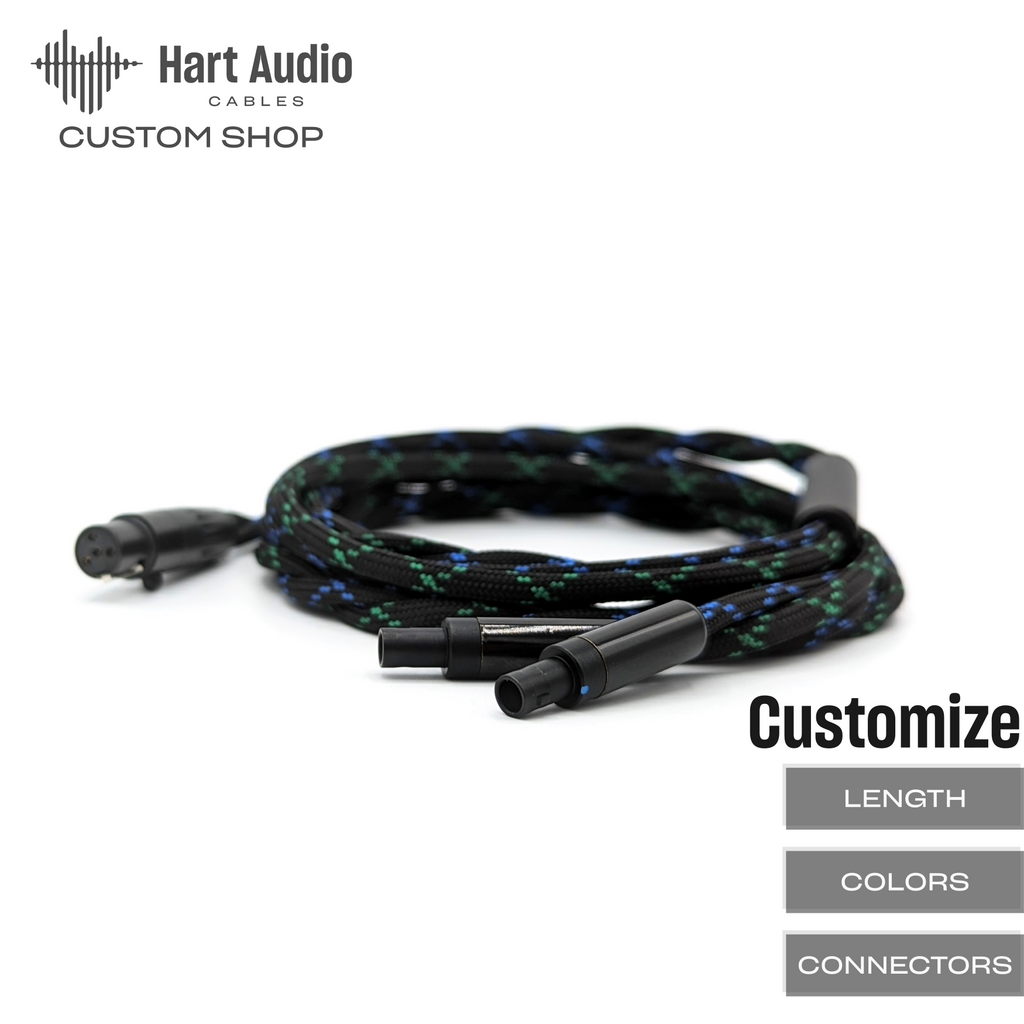 Custom Twisted Braid Dual HD800 Balanced Headphone Cable