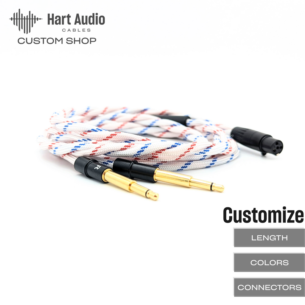 Custom Twisted Braid Dual 3.5mm Cable for Meze 99 / 109 Series