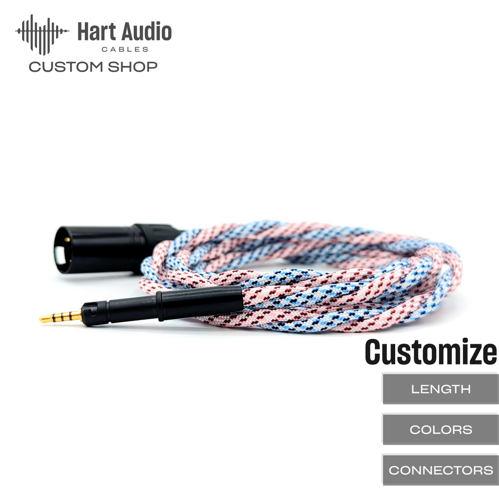 Custom Twisted Braid Locking 2.5mm cable for HD560s, 559, 599 + more