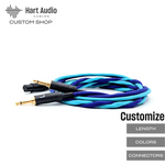 Custom Twisted Braid Dual 3.5mm Headphone Cable for Focal / Hifiman + more