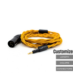 BRA-HC-6-Dual: Custom Braided Dual Locking 2.5mm cable for ATH-R70x Headphones