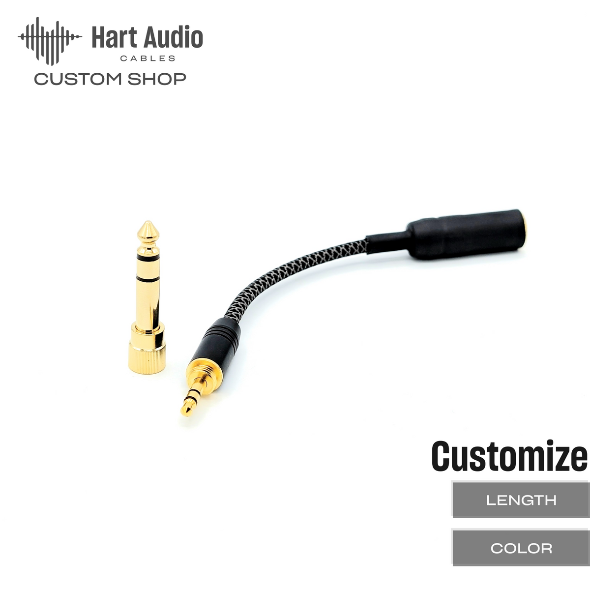 CST-AC44-2-T : Custom 4.4mm to Threaded 3.5mm adapter – Hart Audio Cables