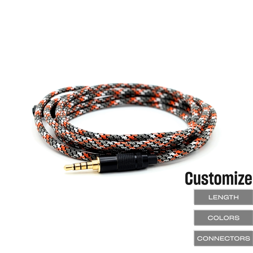 CST-HC-2-MDR: Custom 3.5mm TRRS cable for Sony MDR-M1, MV1 headphones + more