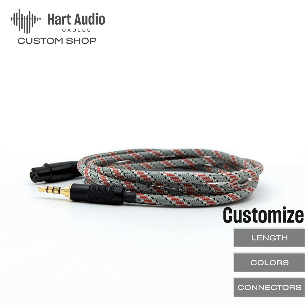 Custom 3.5mm TRRS cable for T60RP, HE-R9, DEVA headphones + more
