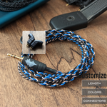 CST-PC-3-EXT-NK: Custom NK Series Dual Angled 2-pin (extended) Balanced IEM Cable