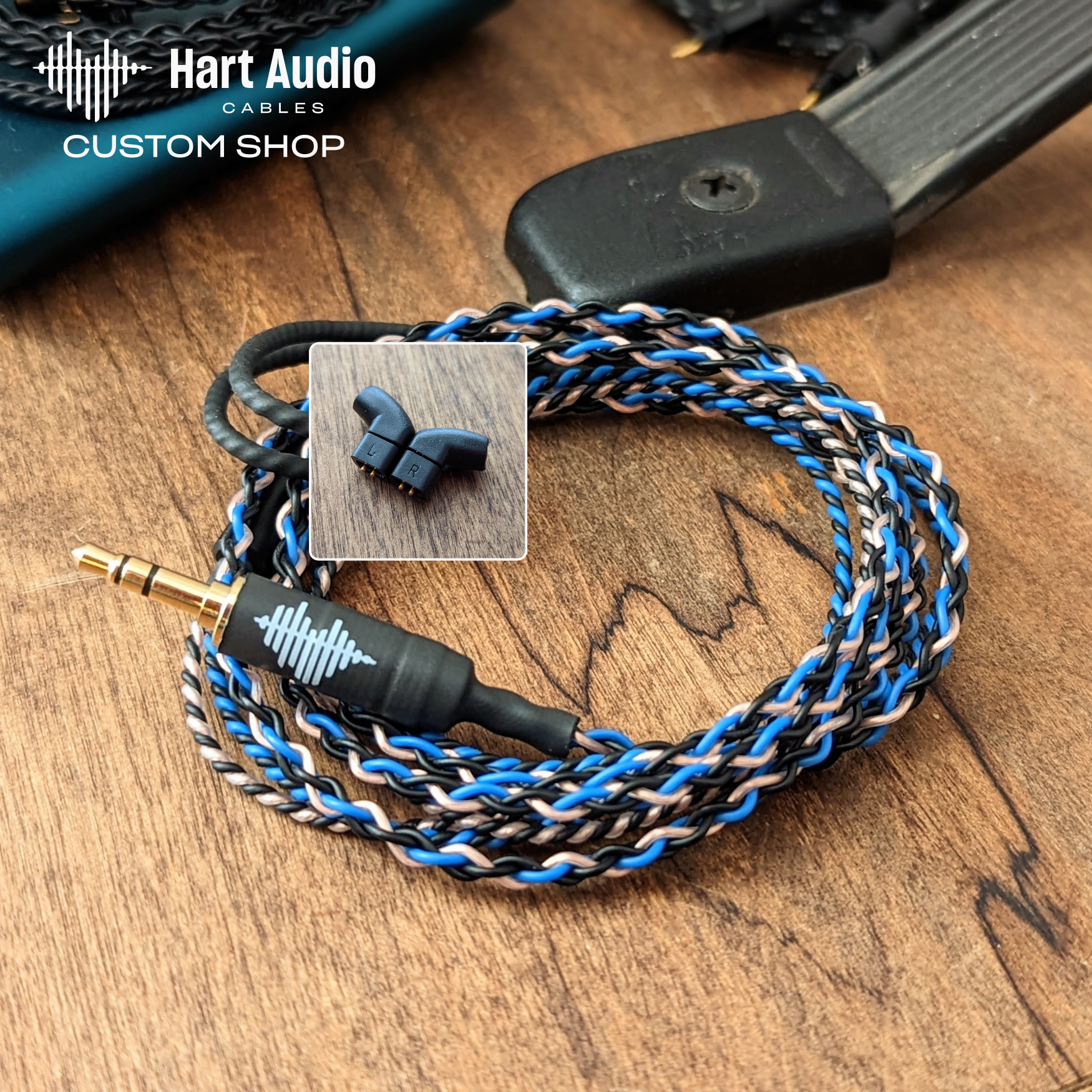 CST-PC-3-QDC-NK: Custom NK Series Dual Angled 2-pin (QDC) Balanced IEM Cable