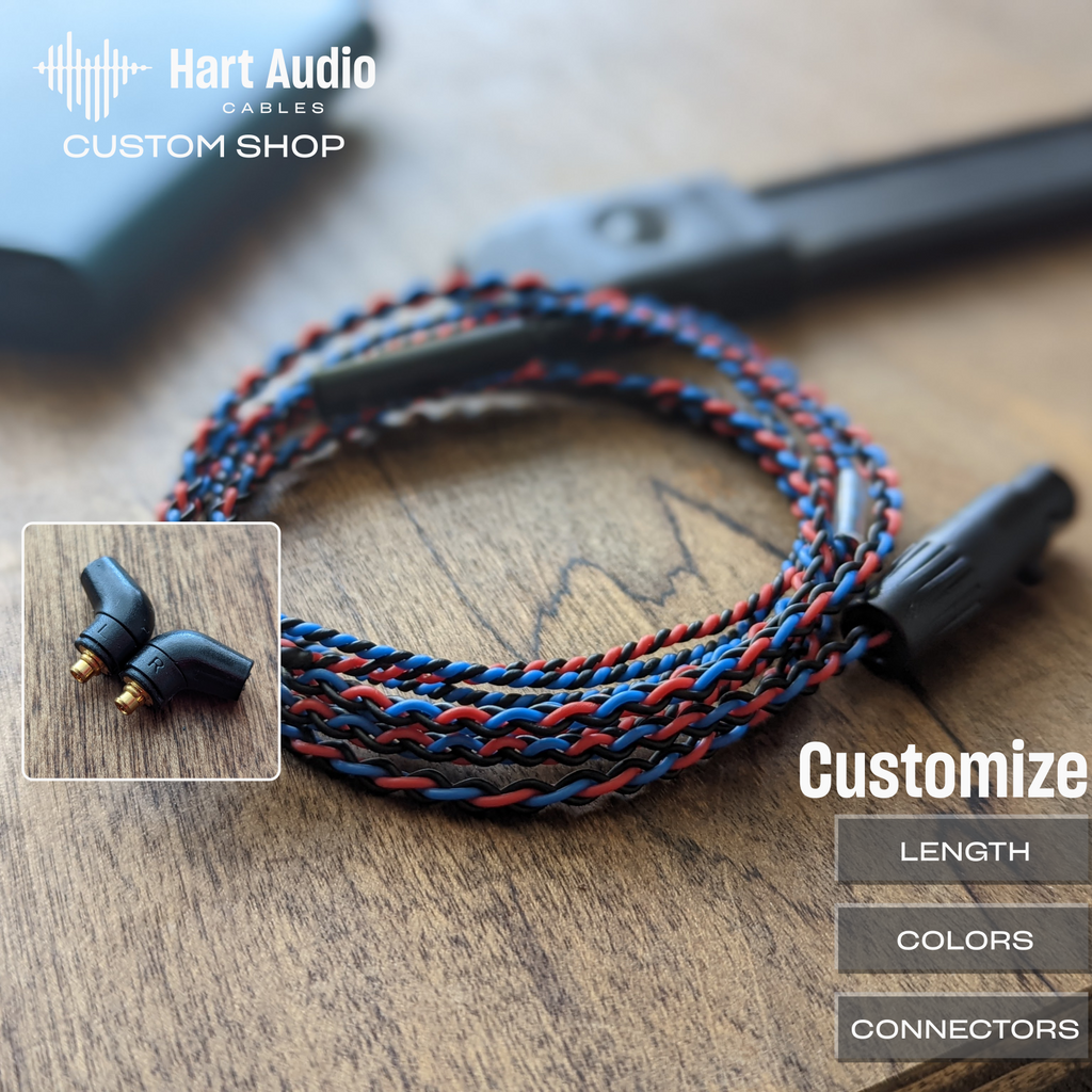 CST-PC-6-NK: Custom NK Series Dual Angled MMCX Balanced IEM Cable for Etymotic IEMs