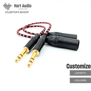 CST-TC-6: Custom 1/4" TRS to 3-pin XLR Cable Pair