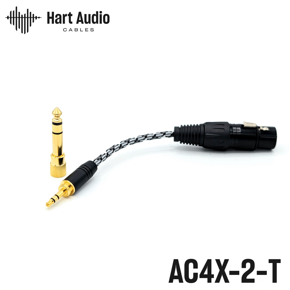 AC4X-2-T : 4-pin XLR to 3.5mm adapter