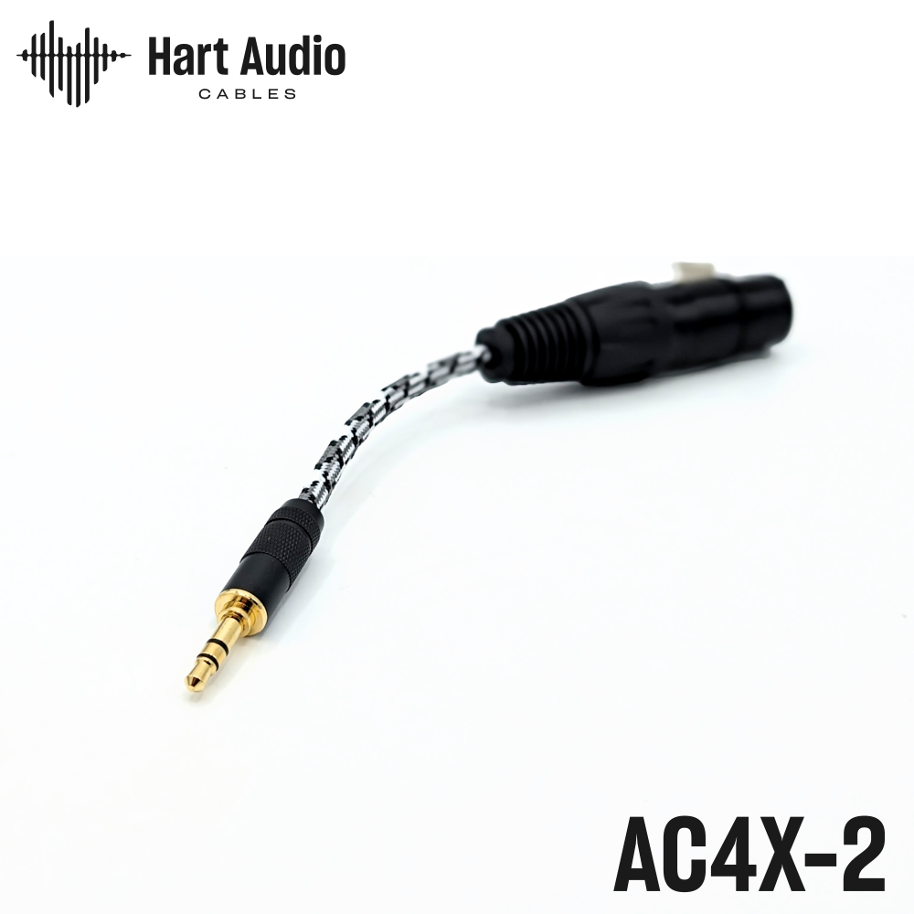 AC4X-2 : 4-pin XLR to 3.5mm adapter