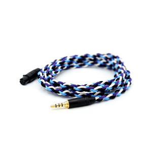 95BRA-HC-2: Custom Braided 3.5mm TRRS cable for T60RP, HE-R9, DEVA, MM-100 headphones + more