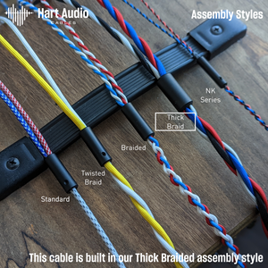 CHBRA-HC-6-Dual: Custom Thick Braided Dual Locking 2.5mm cable for ATH-R70x Headphones