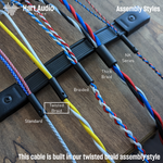TWBRA-HC-8: Custom Twisted Braid [F] 4-pin mini-XLR cable for HD 490 / 480and Drop DT 177X Go