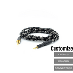 BRA-HC-6-B: Braided Locking 2.5mm Cable for Sennheiser HD 505, HD 560s, HD 620s + more