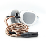CHBRA-HC-18-K: Thick Braided Dual 3-pin mini-XLR headphone cable for Koss A/550