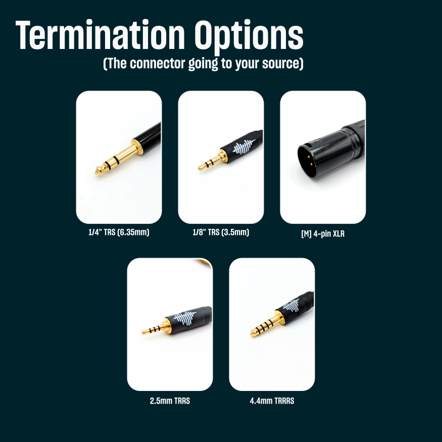 CHBRA-HC-11: Thick Braided Dual Fostex 2-pin balanced Headphone