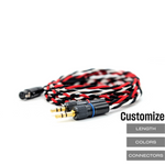 BRA-HC-9-TRC: Custom braided dual collared 3.5mm TRS Balanced Headphone Cable for Sony MDR-Z7M2, MDR-Z1R + more