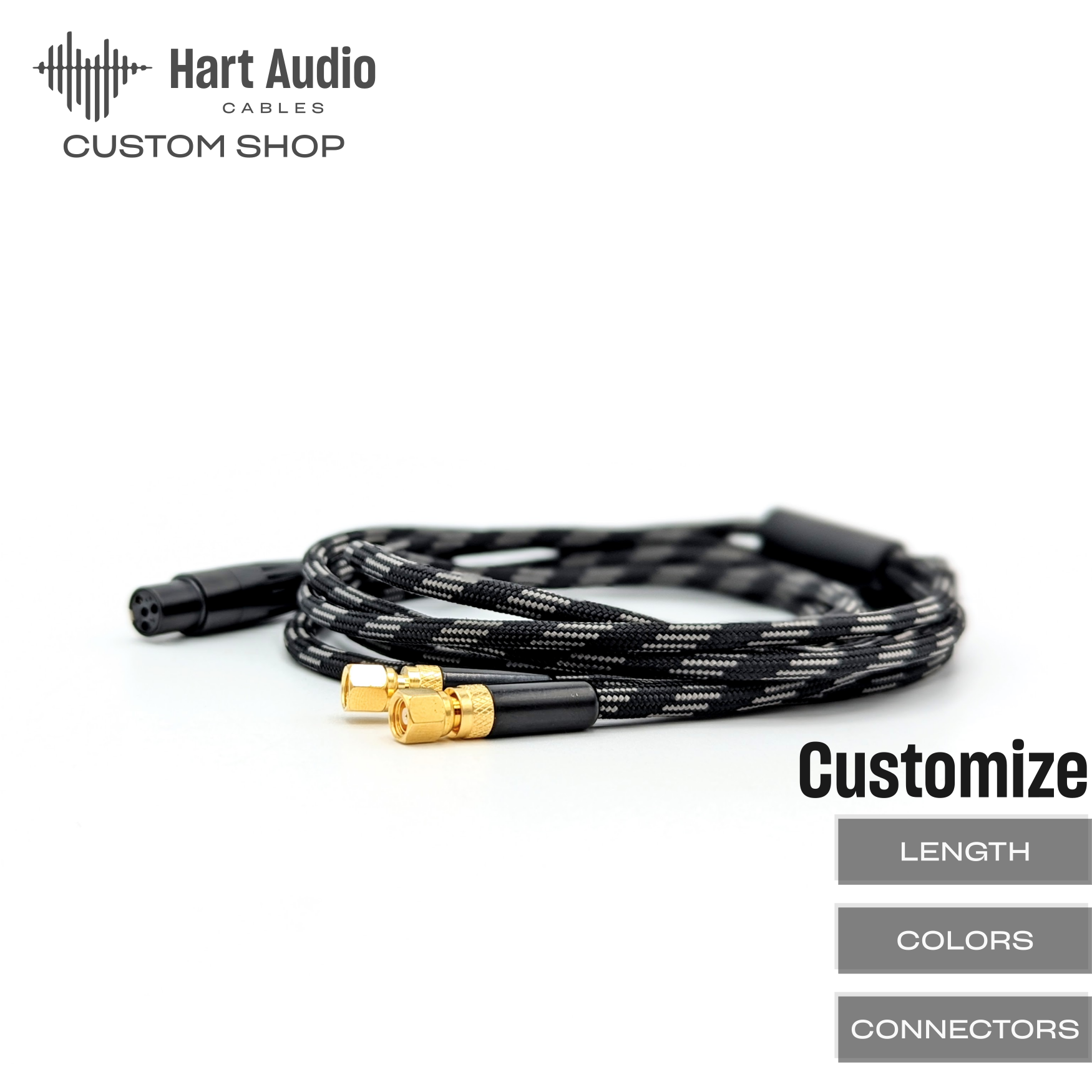 CST-HC-20: Dual Screw-on Balanced Headphone Cable for Hifiman HE-400 + more