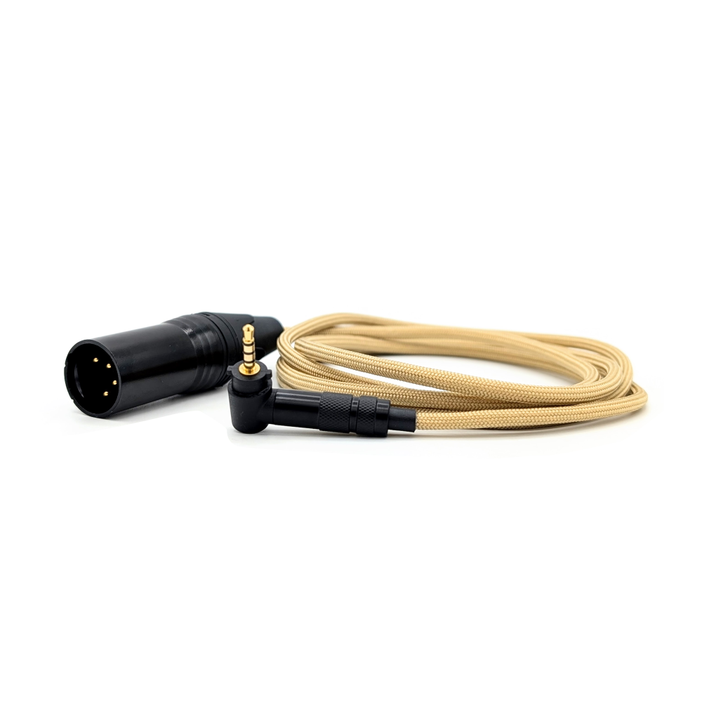 CST-HC-3-C: Custom 90° 2.5mm headphone cable for T50RP 50th anniversary headphones (Balanced options)