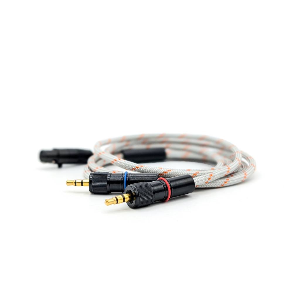 CST-HC-9-TRC: Custom Dual collared 3.5mm TRS Balanced Headphone Cable for Sony MDR-Z7M2, MDR-Z1R + more