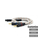 CST-HC-9-TRC: Custom Dual collared 3.5mm TRS Balanced Headphone Cable for Sony MDR-Z7M2, MDR-Z1R + more