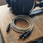 CST-HC-9-TRC: Custom Dual collared 3.5mm TRS Balanced Headphone Cable for Sony MDR-Z7M2, MDR-Z1R + more