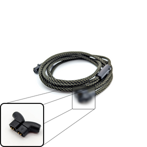 CST-PC-3-QDC: Custom Dual angled 2-pin (QDC) IEM Cable (Balanced Capable)