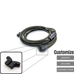 CST-PC-3-QDC: Custom Dual angled 2-pin (QDC) IEM Cable (Balanced Capable)