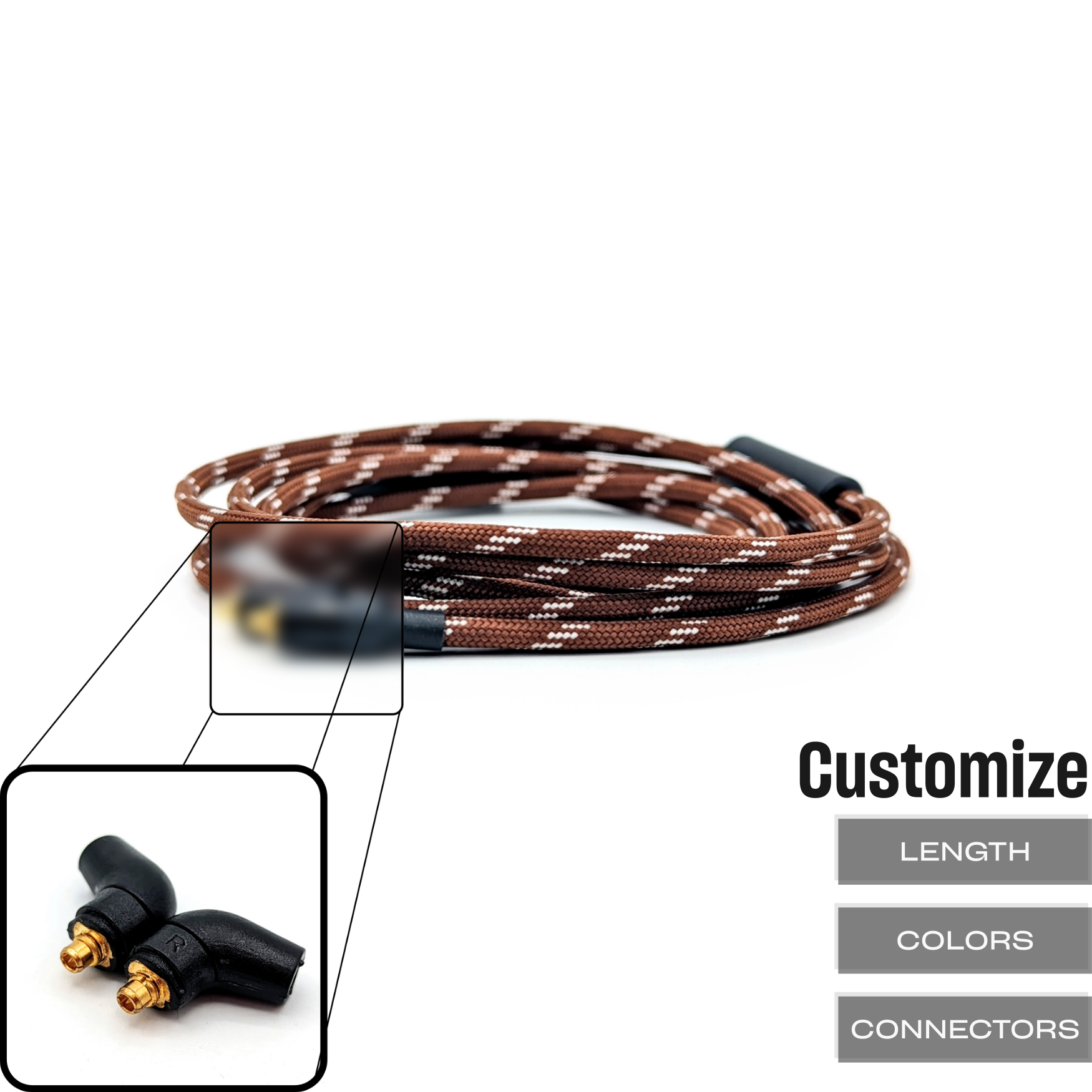 CST-PC-6: Custom Dual angled MMCX IEM cable for Etymotic IEMs (Balanced Capable)