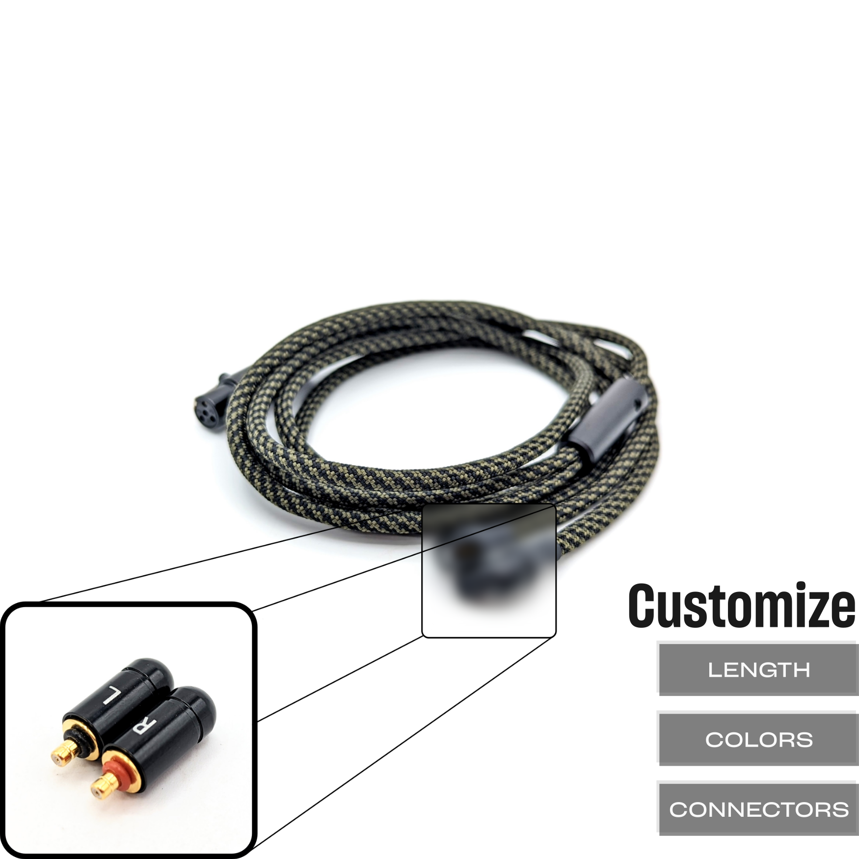 CST-PC-7: Custom Dual IPX IEM cable (Balanced Capable)