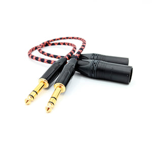 CST-TC-6: Custom 1/4" TRS to 3-pin XLR Cable Pair