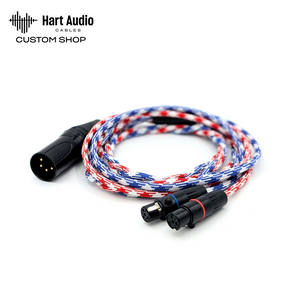 HC-10: Dual [F] 4-pin mini-XLR Balanced Headphone Cable