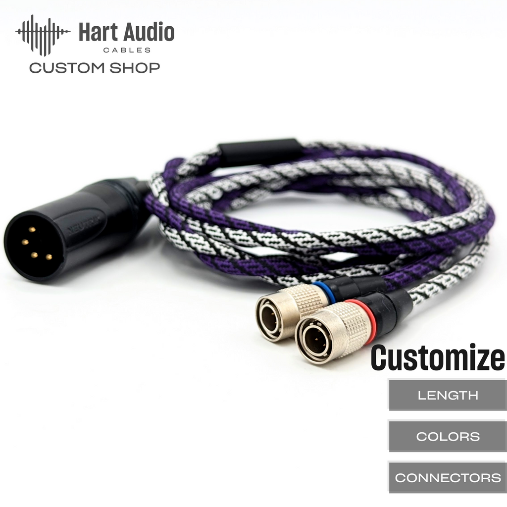 Custom Twisted Braid Dual Push-Pull Headphone Cable for DCA / Mr. Speakers