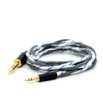 TWBRA-HC-1: Custom Twisted Braid 3.5mm headphone cable for Focal Hadenys / Azurys, SHP9500 + more