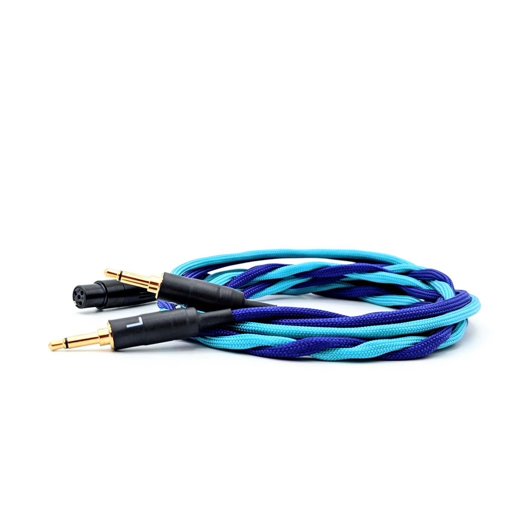 Custom Twisted Braid Dual 3.5mm Headphone Cable for Focal / Hifiman + more