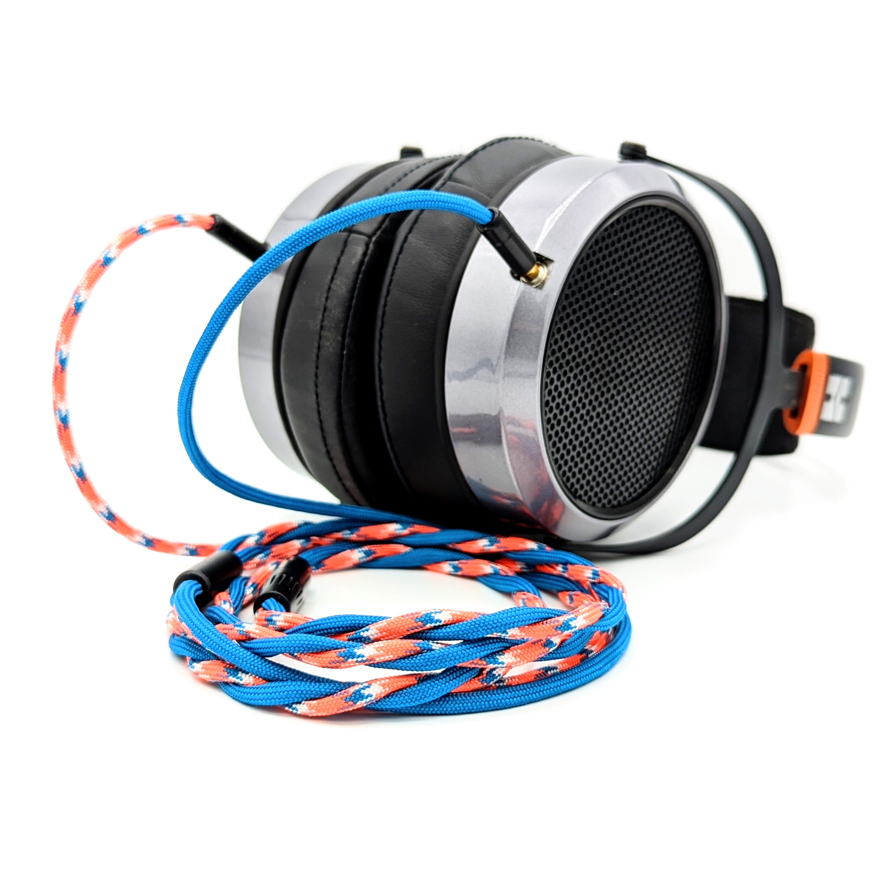 TWBRA-HC-9: Custom Twisted Braid Dual 3.5mm TRS Balanced Headphone Cable for Hifiman / Focal + more