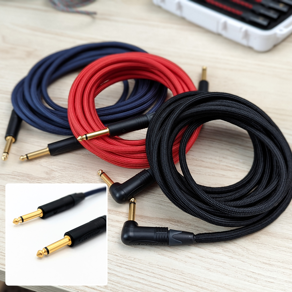 Gewa Instrument Cable Stereo Basic Line 6m, Black (Stereo Jack 6.3 mm -  Stereo Jack 6.3 mm) 190030