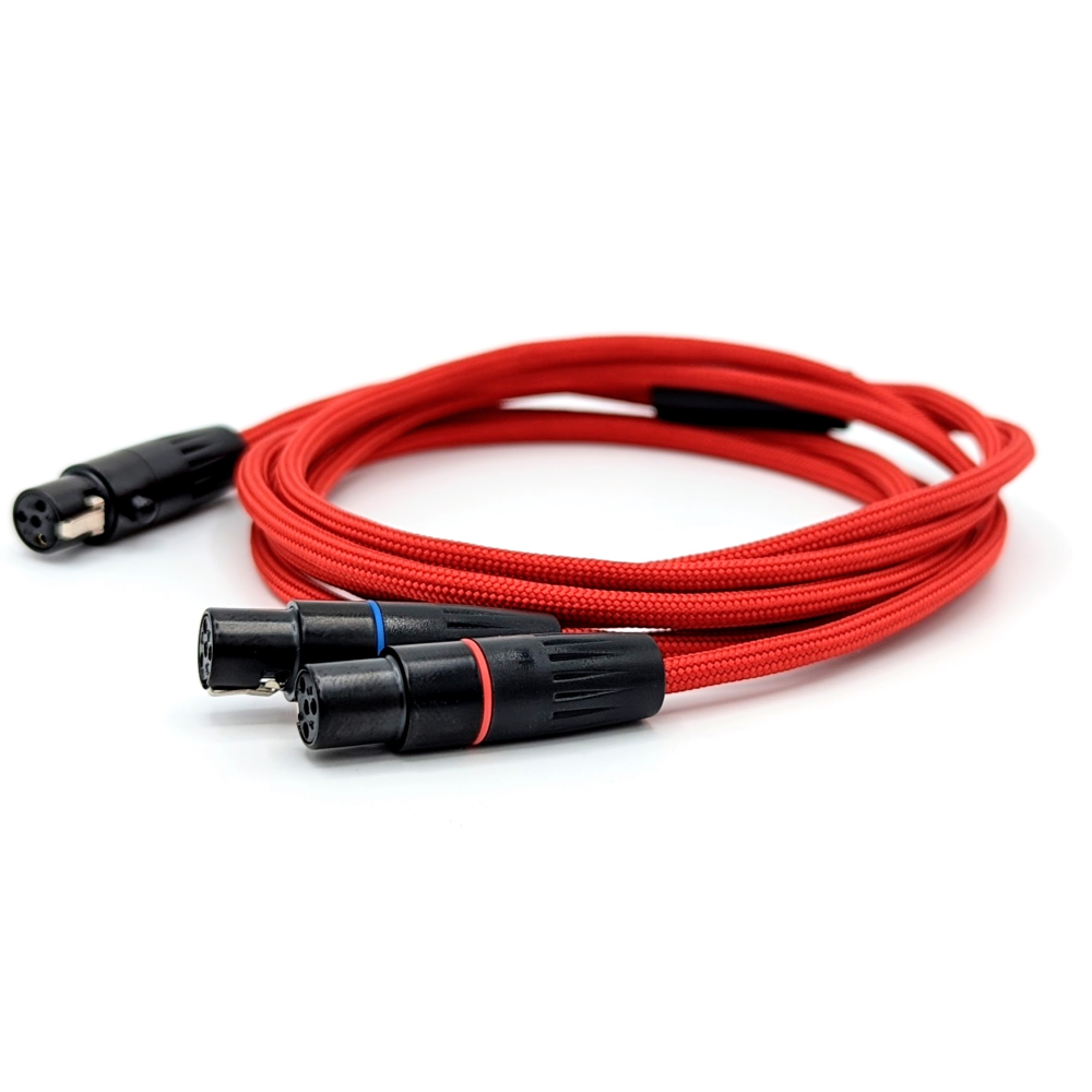 HC-10: Dual [F] 4-pin mini-XLR Balanced Headphone Cable