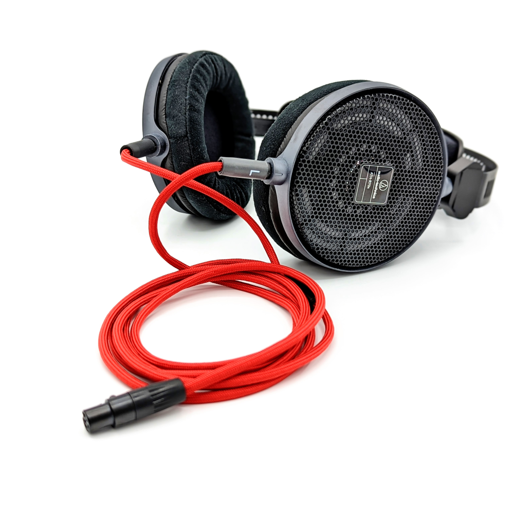 HC-6-Dual: Dual Locking 2.5mm cable for ATH-R70x Headphones (Modular, Balanced Capable)