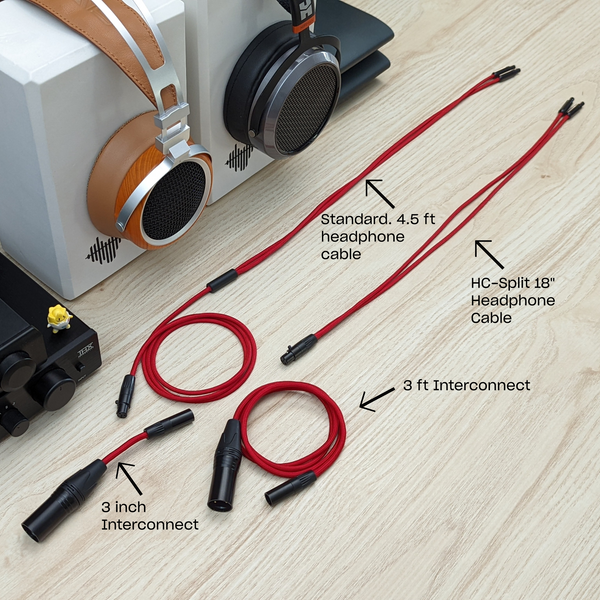 HC-12-Split: Dual Push-Pull split headphone cable for DCA / Mr. Speake ...