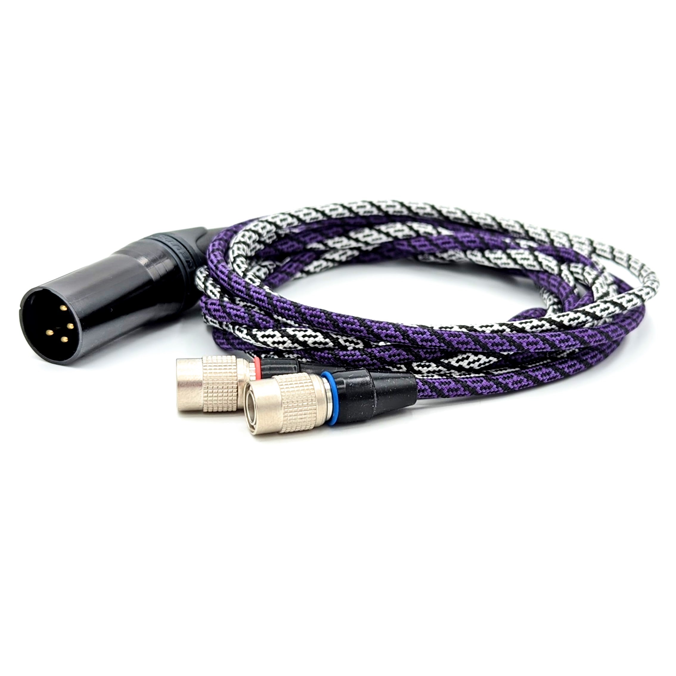 Custom Twisted Braid Dual Push-Pull Headphone Cable for DCA / Mr. Speakers