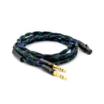 TWBRA-HC-9: Custom Twisted Braid Dual 3.5mm TRS Balanced Headphone Cable for Hifiman / Focal + more