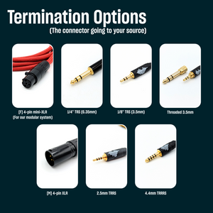 Custom Braided Dual [F] 4-pin mini-XLR Balanced cable for M1570 / M1570C