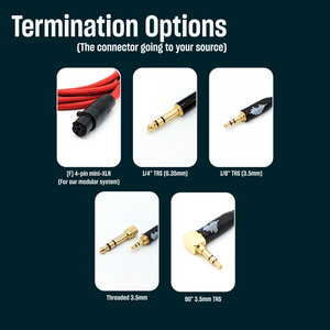 TWBRA-HC-1: Custom Twisted Braid 3.5mm headphone cable for Focal Hadenys / Azurys/ Lensys, SHP9500 + more