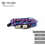 Custom Braided Dual [F] 4-pin mini-XLR Balanced cable for M1570 / M1570C