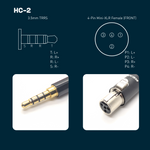 HC-2: 3.5mm TRRS Balanced Headphone Cable