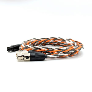 Custom Braided Dual [F] 4-pin mini-XLR Balanced Headphone Cable for Audeze / ZMF / Meze