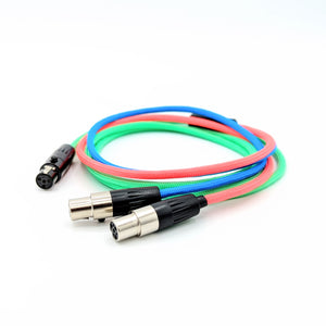 CST-HC-10-M: Dual [F] 4-pin mini-XLR Balanced Headphone Cable for Monolith M1570 / M1570C